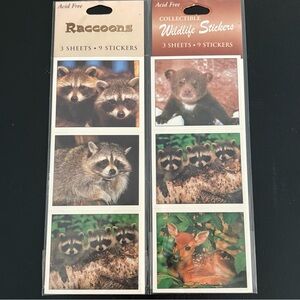 Collectible Wildlife sticker lot 6 stickers total